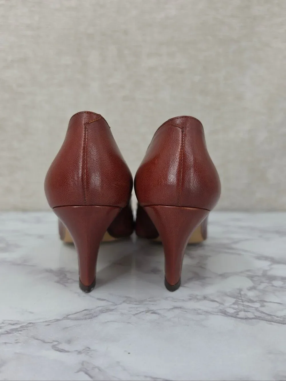 Bottega Veneta Vintage Leather Pumps Heels with Lizard Inset Design